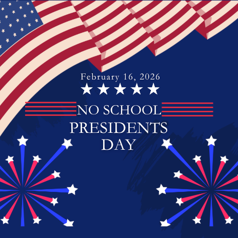 Flag and fireworks presidents day