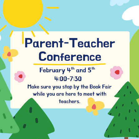 Parent Teacher Conferences with apples and pencil