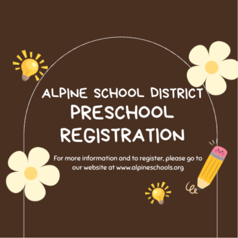 Preschool registration with flowers and pencil