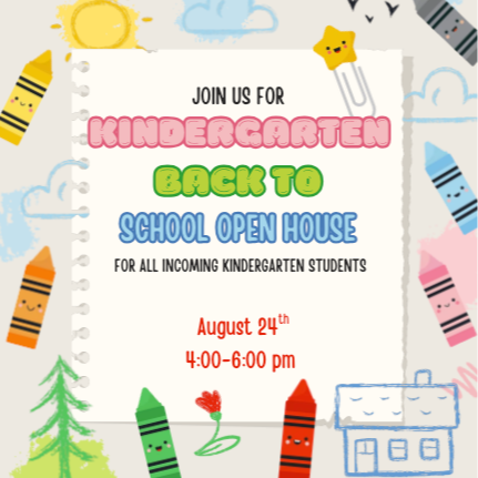 Kindergarten open house in pastel colors