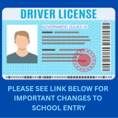 Blue background with light blue letters driver license