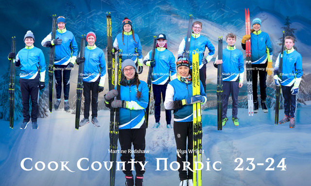 Nordic ski team for the 23-24 school year
