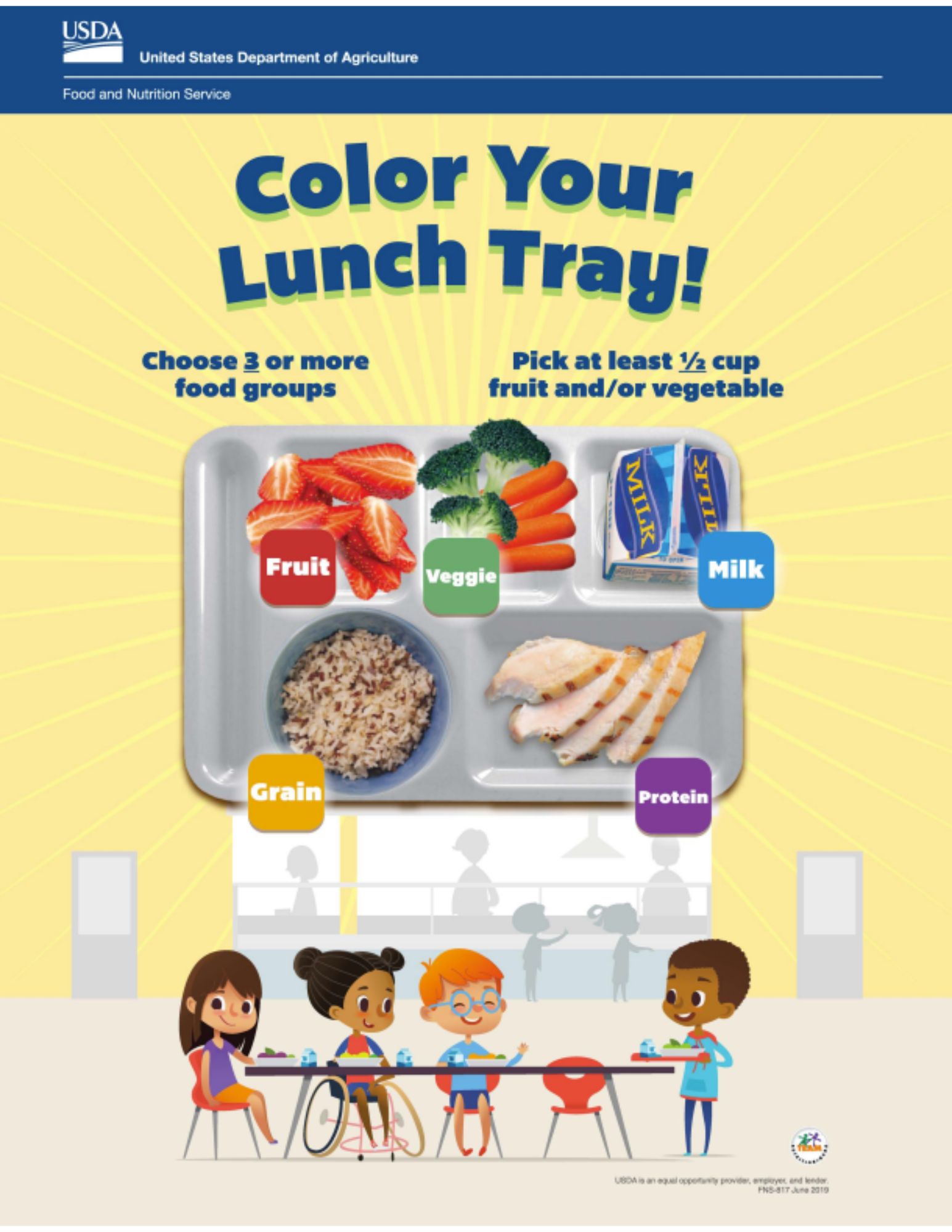 Color your lunch tray