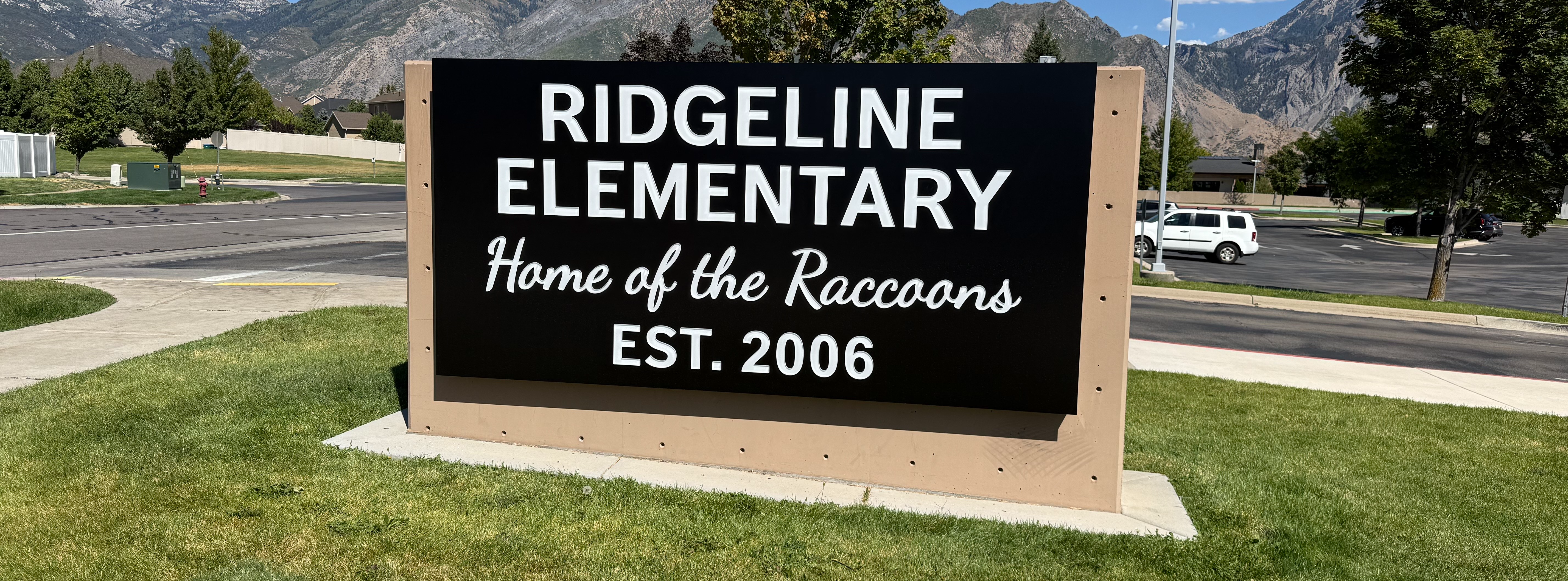 New School Sign