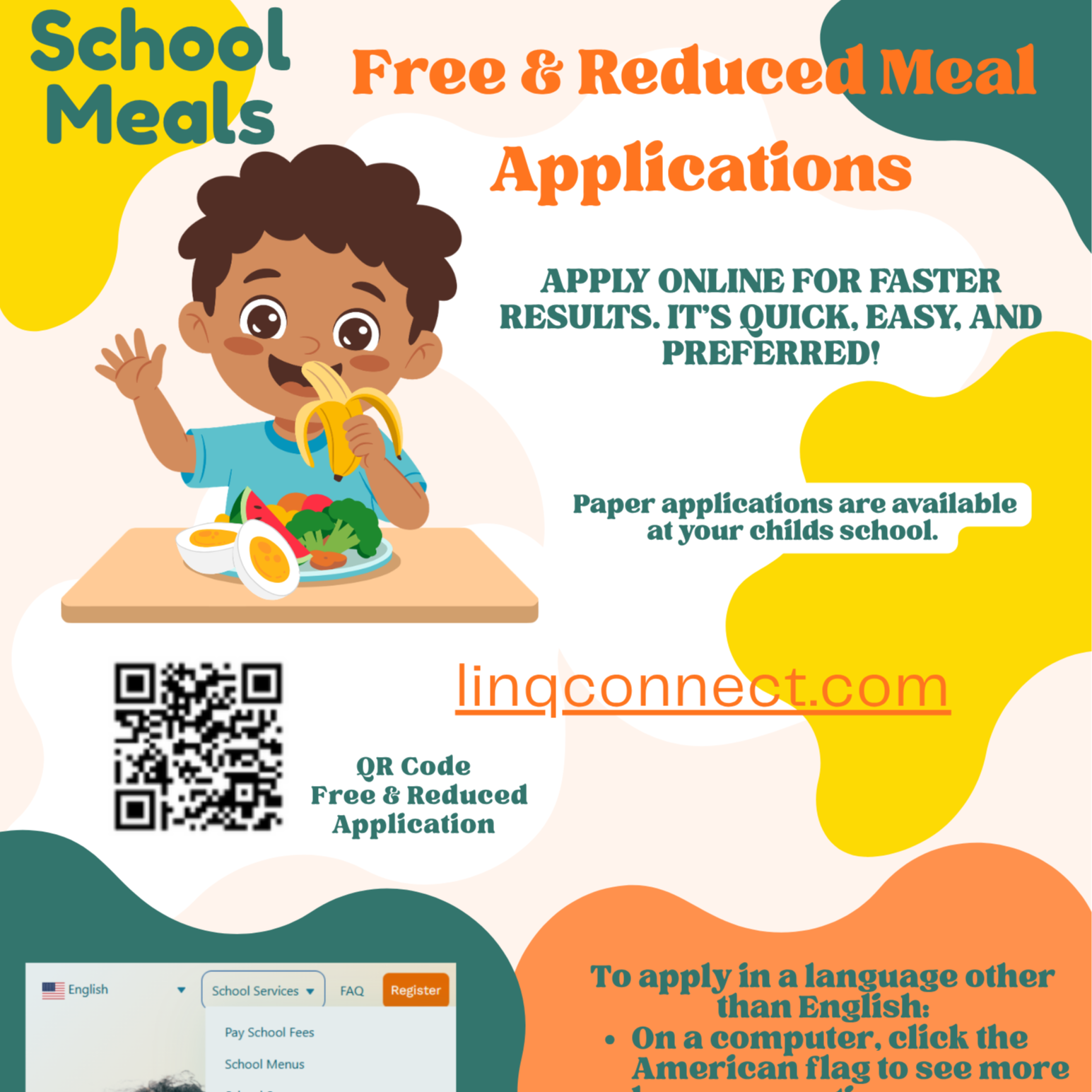 Student with lunch