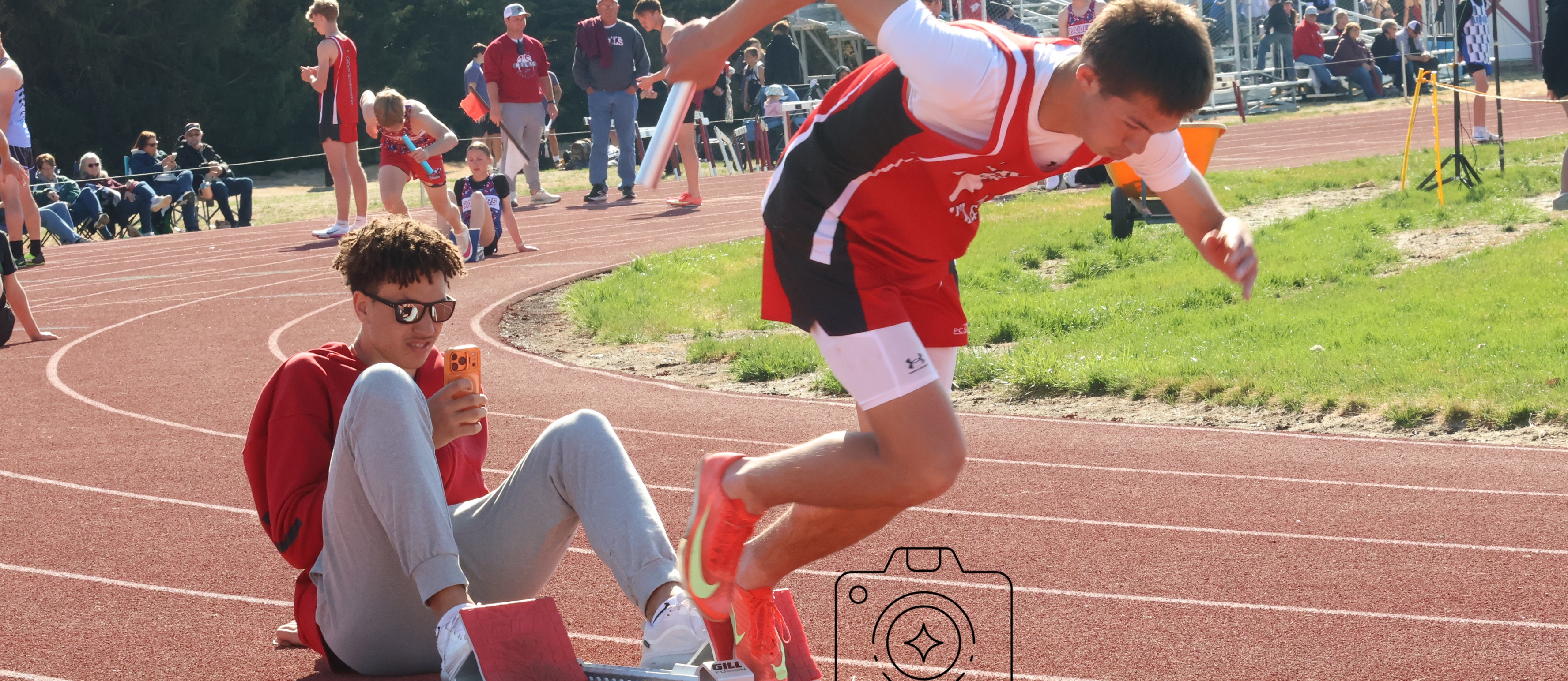 Zavier and Eric Running the 4x100
