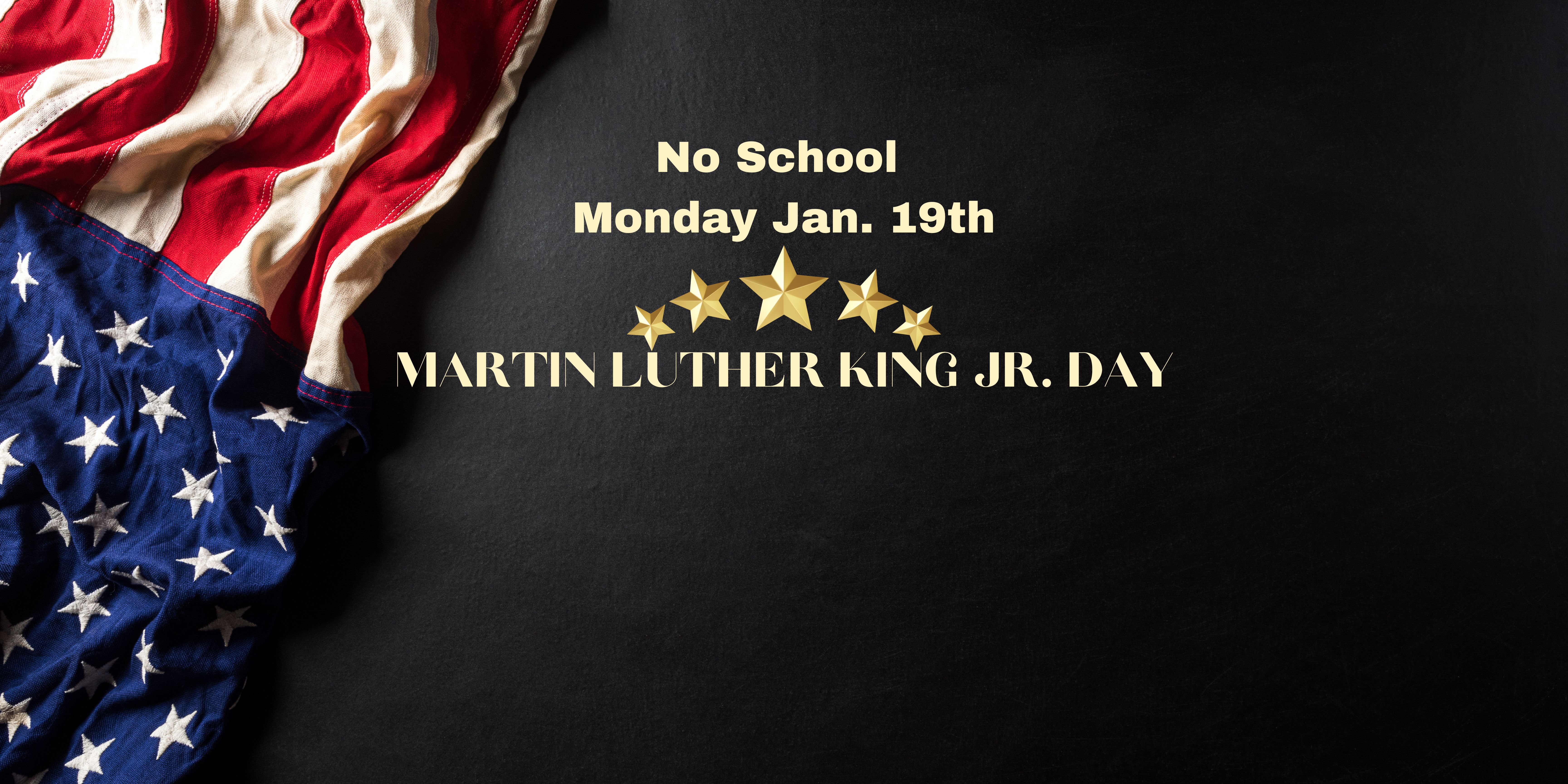 Black background with an American Flag on the side and gold stars