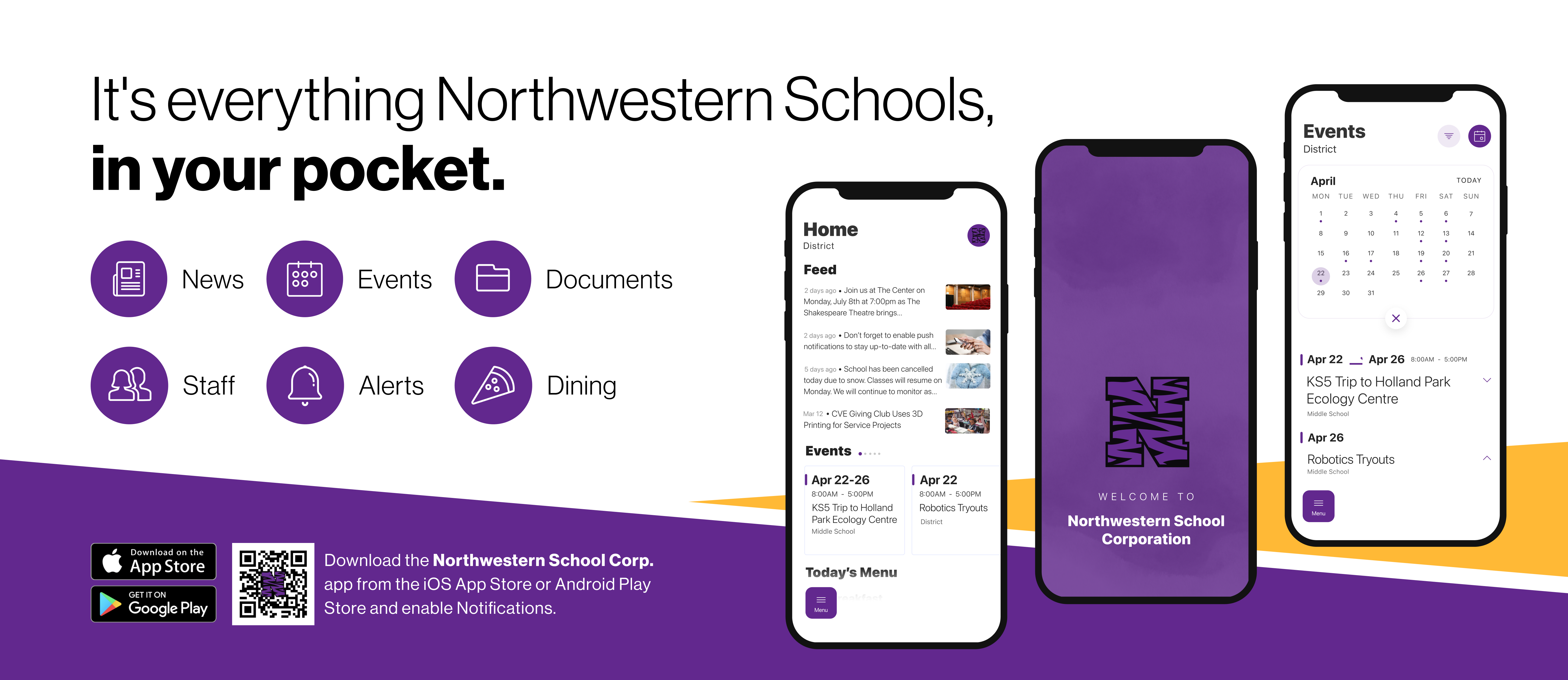 download the northwestern school corp app