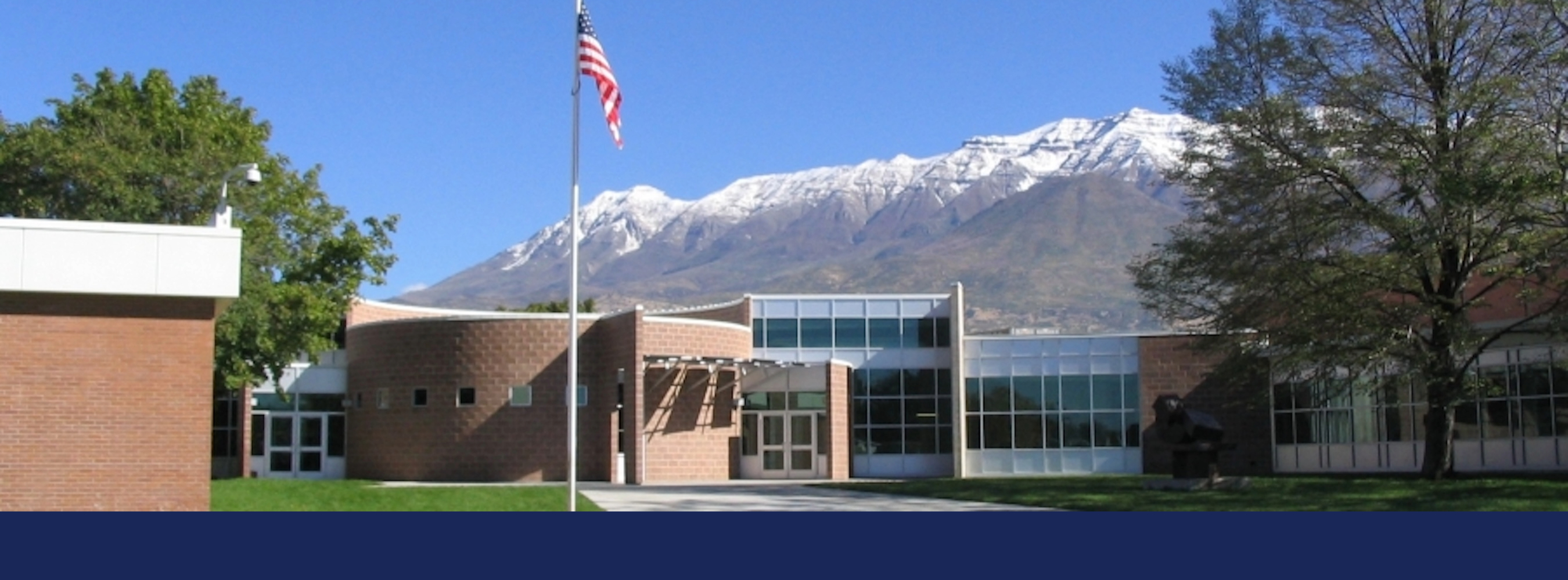 Front view of Orem Junior High School main building