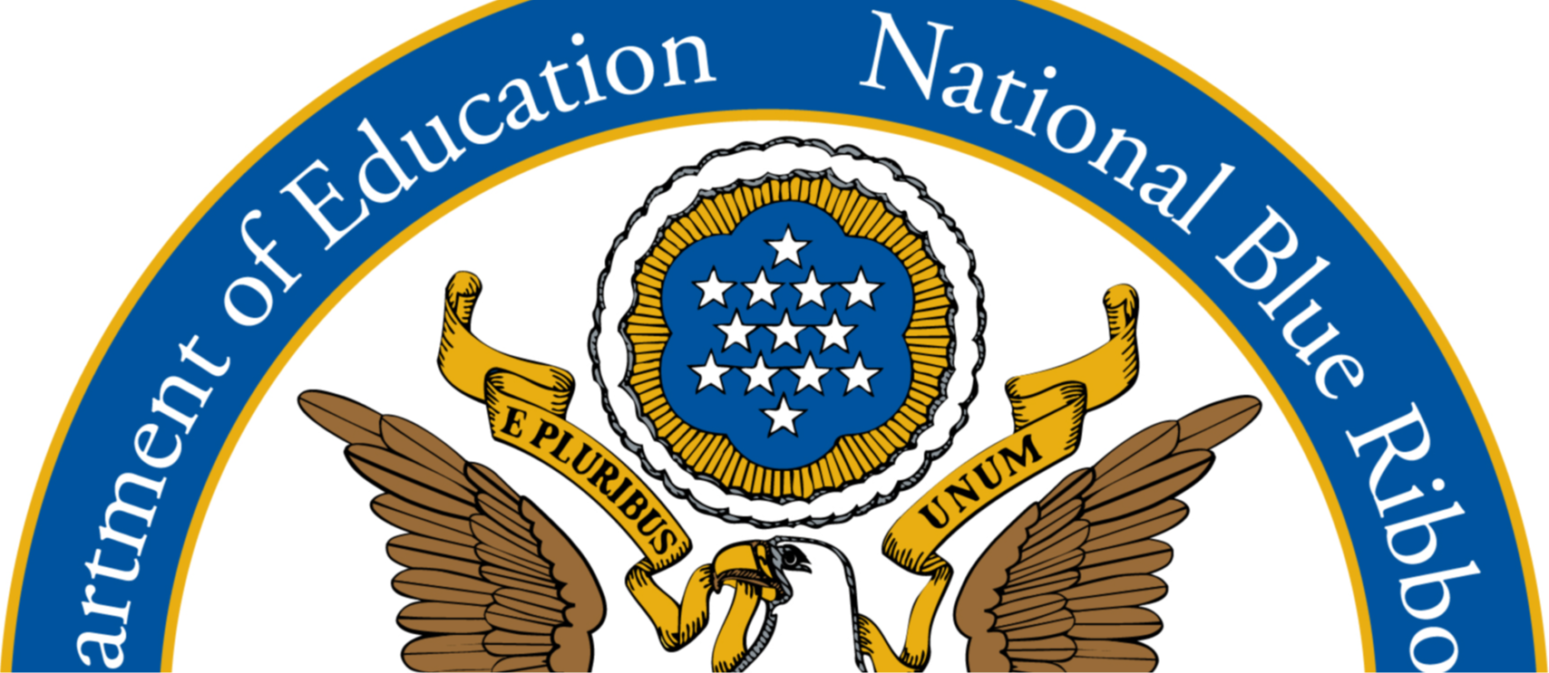 Department of Education National Blue ribbon Seal with Eagle in the middle