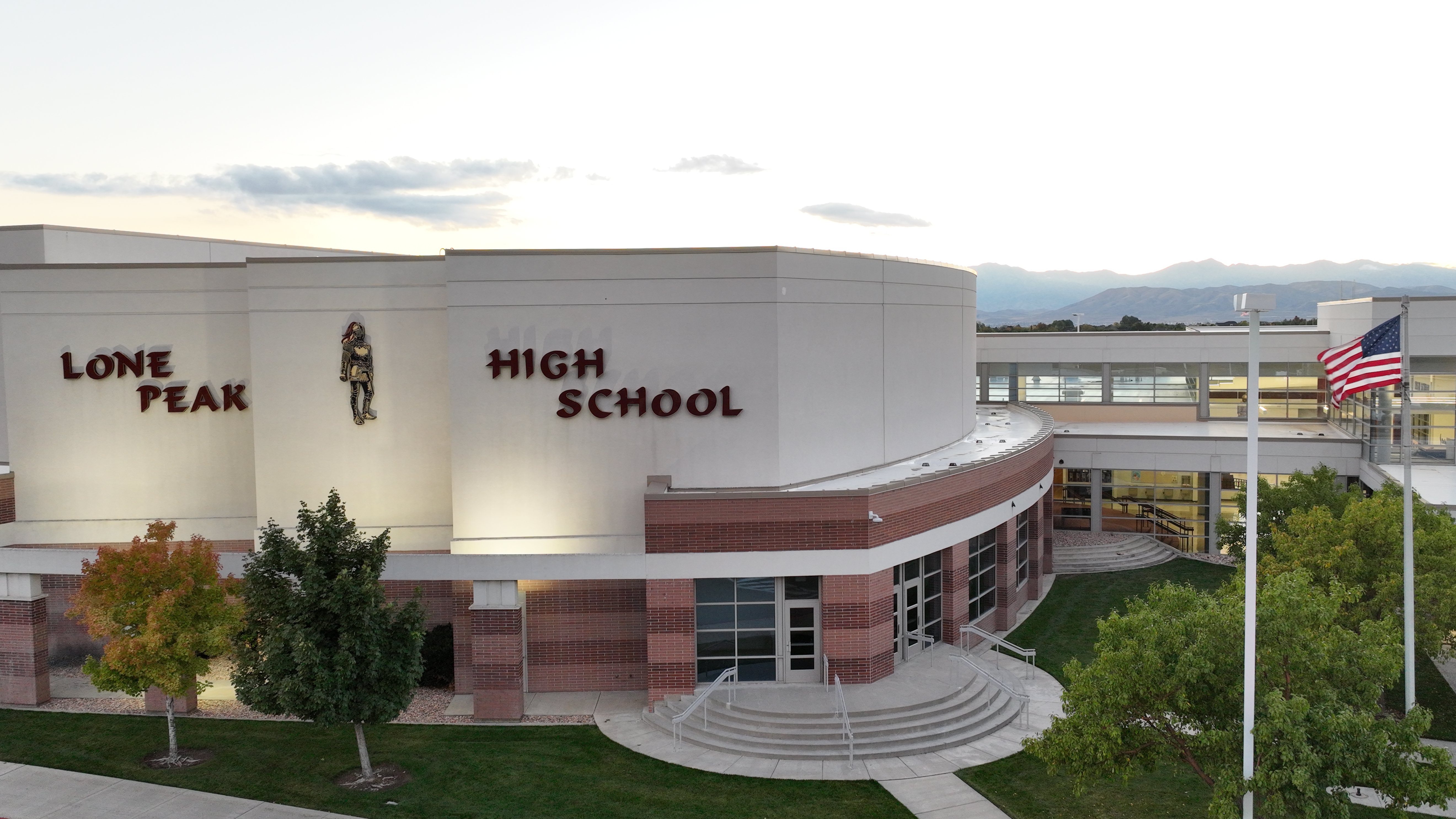 The front of Lone Peak High School