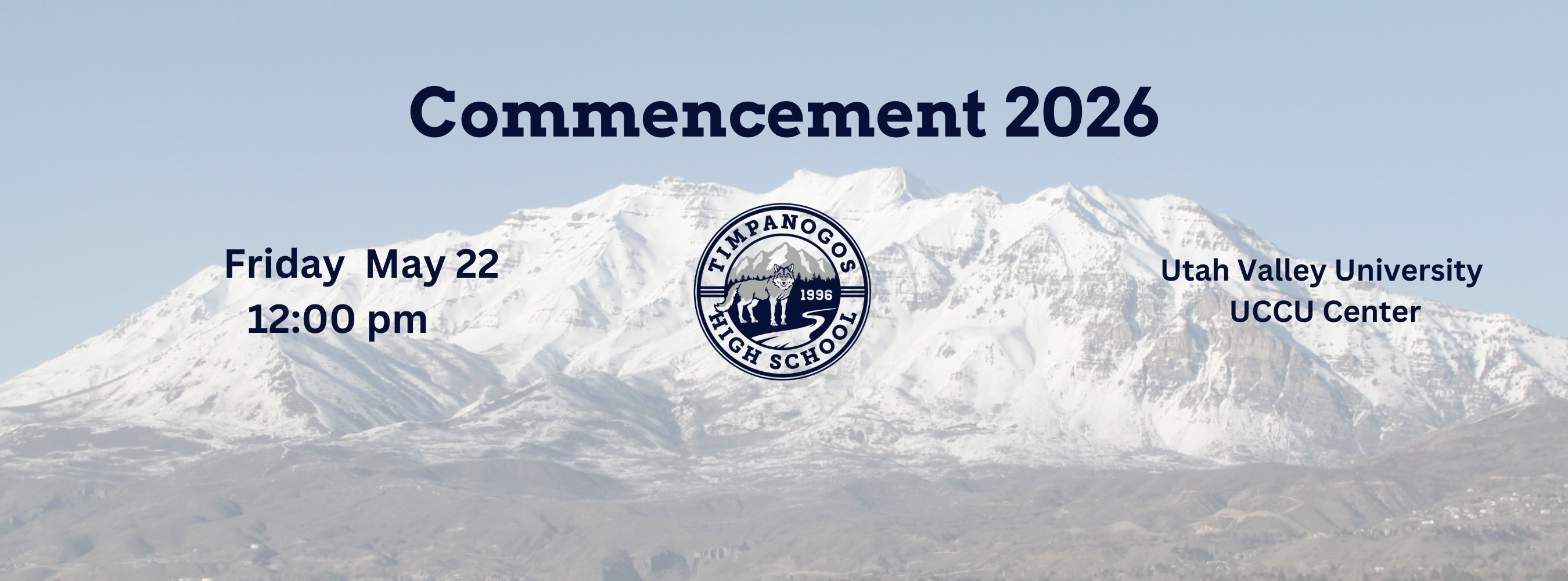 2026 graduation May 22 2026 12 noon UCCU Center