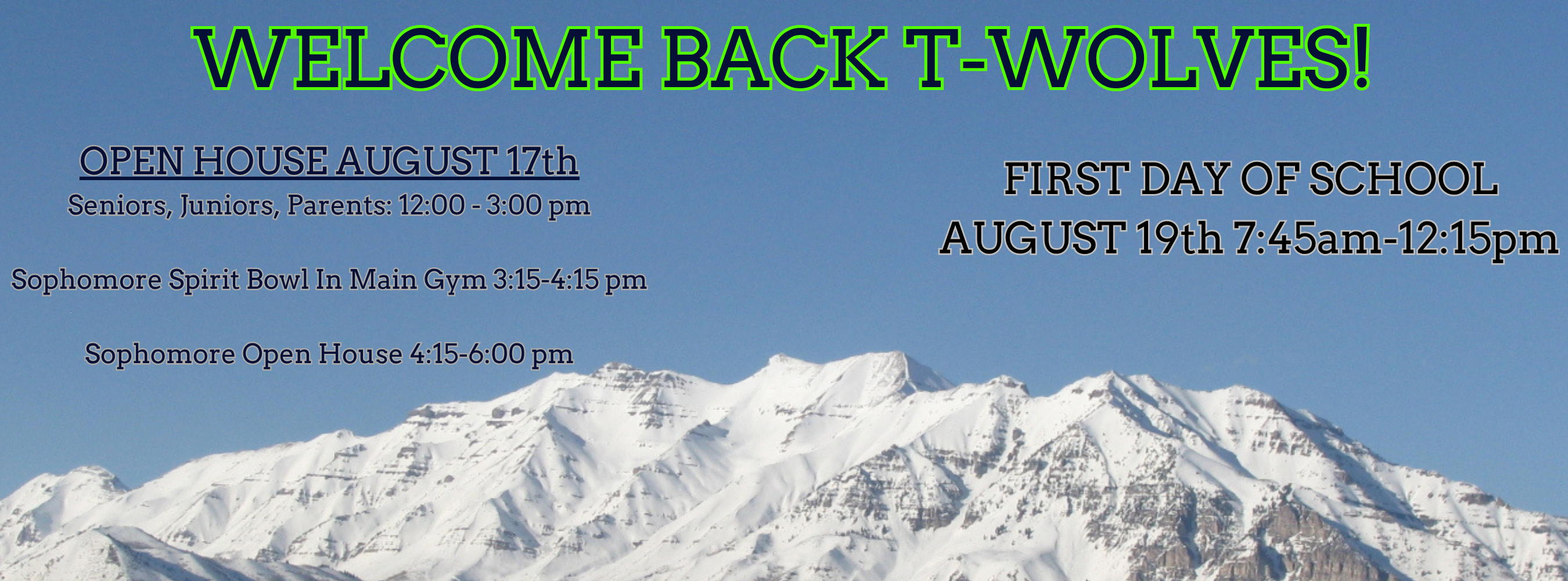 Welcome back 
