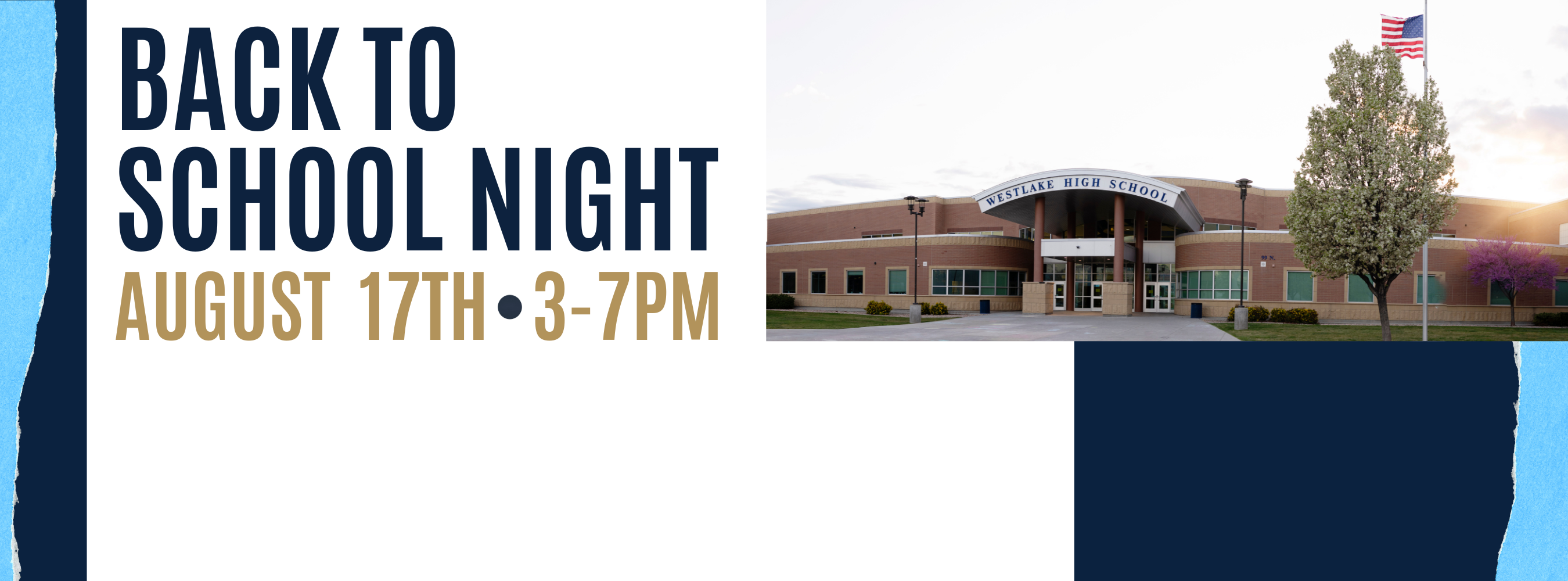 Back to School night is August 17th from 3-7pm