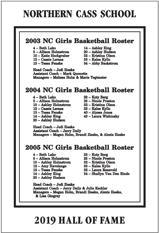 2003-2005 NC GBB Rosters