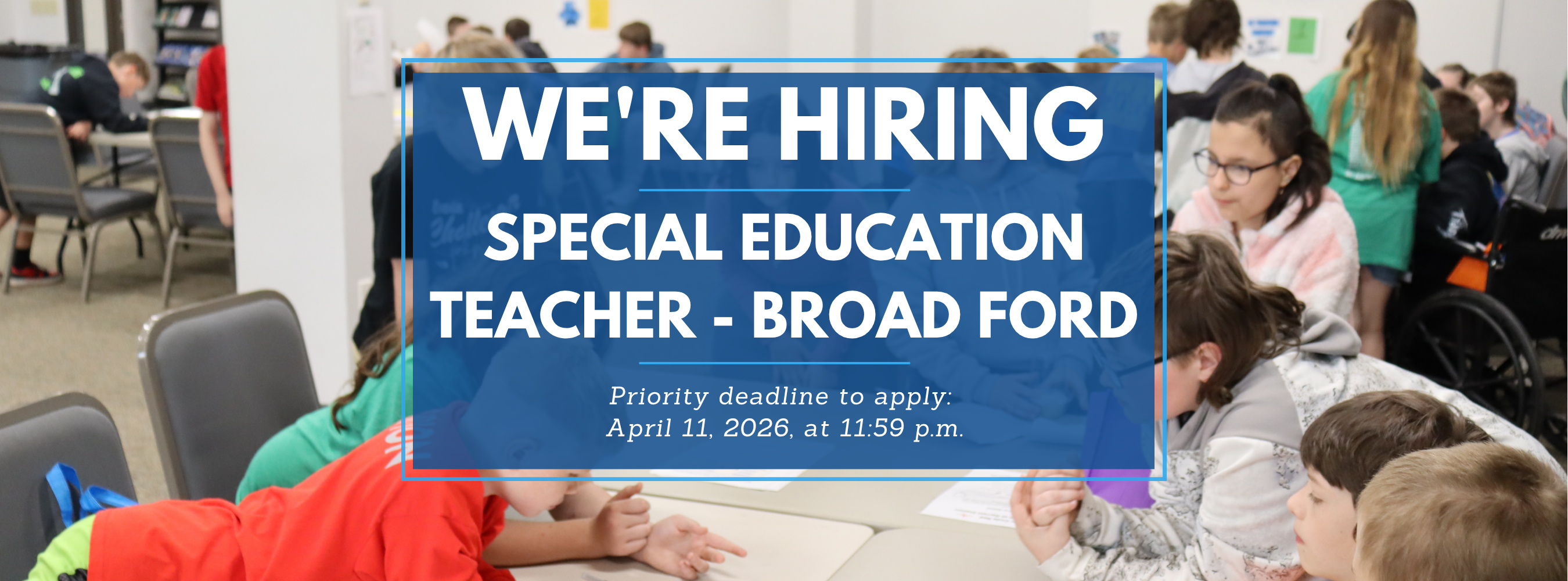 Graphic highlighting an open position as detailed in the text.