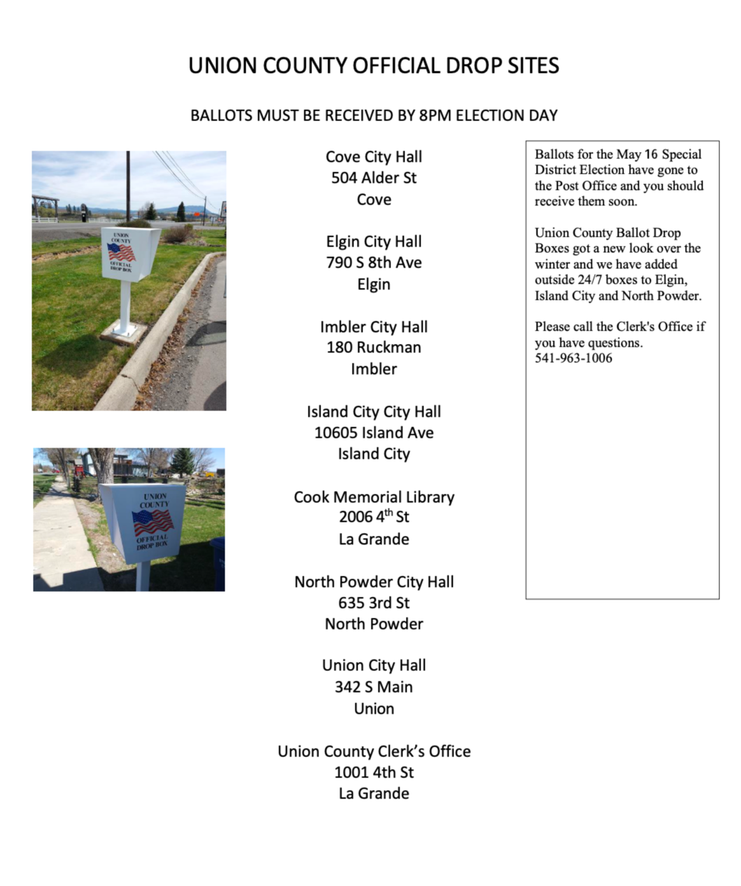 Drop Box Locations