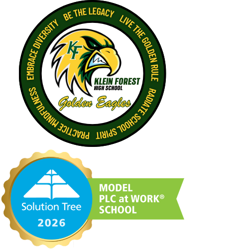 Logo features a yellow eagle with a black outline on a white circle. Green text reads "Be the Legacy". Below, a certificate says "Model PLC at Work School".