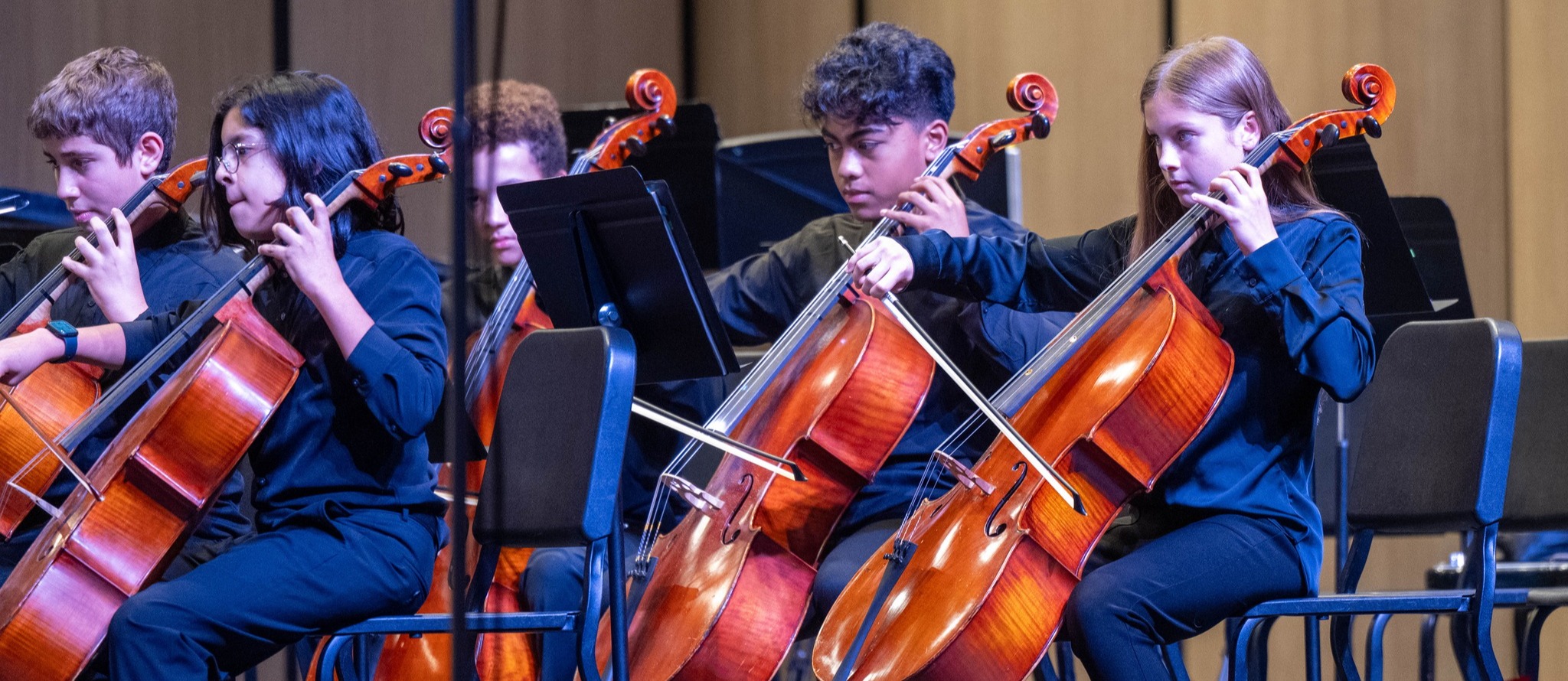 student musicians on stage