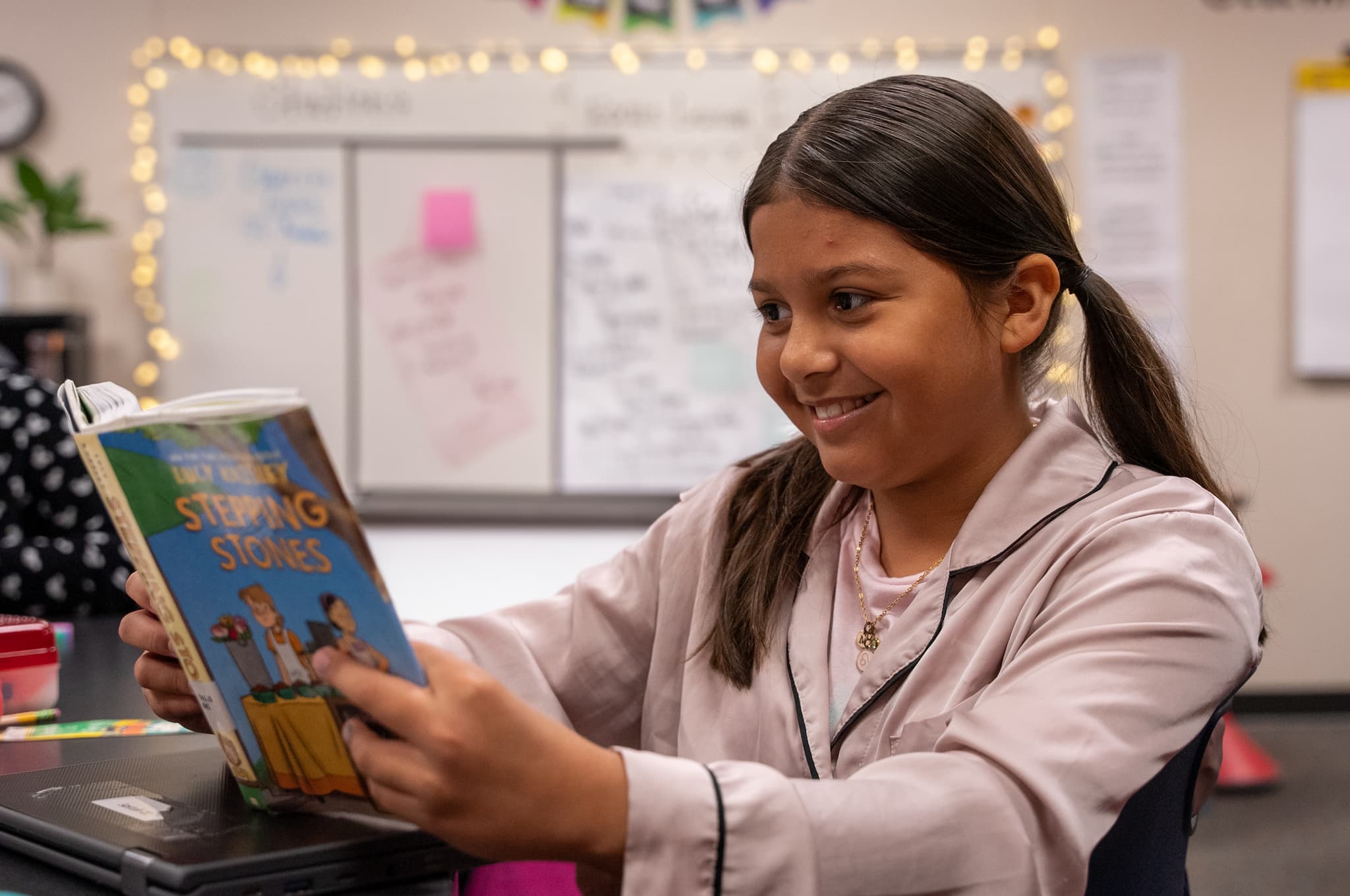 Girl reading a book 