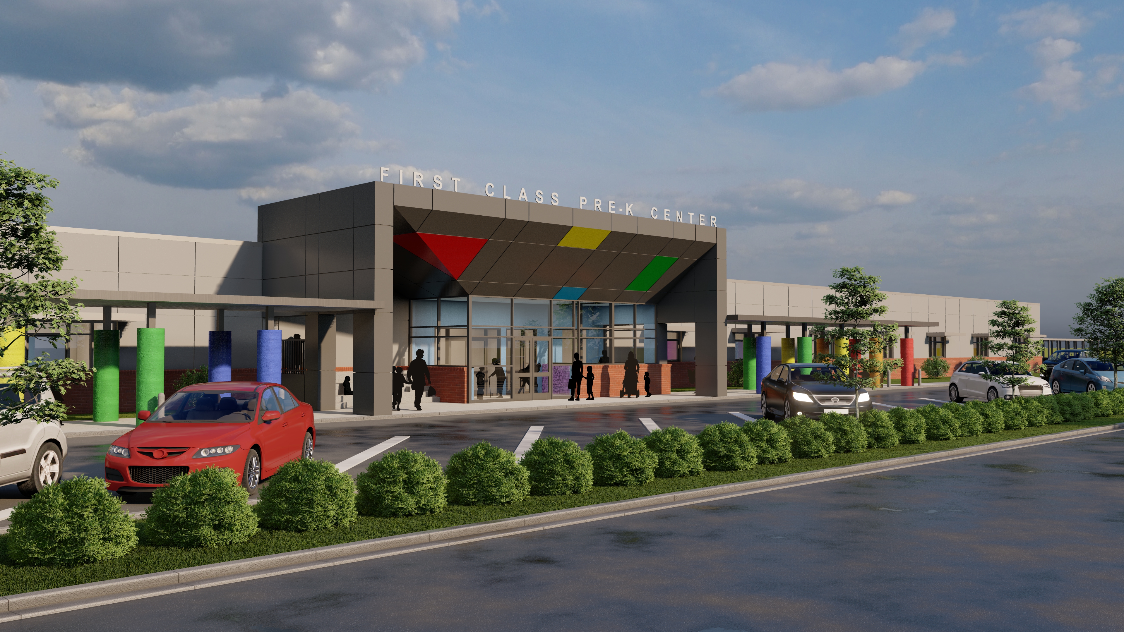 Artist rendering of the new B.E.S.T. Pre-K Academy. Photo shows the outside of the new building.