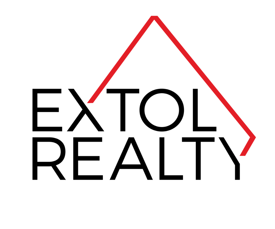 A logo featuring the text 'EXTOL REALTY' in bold black letters, with a stylized red triangular shape above the text.