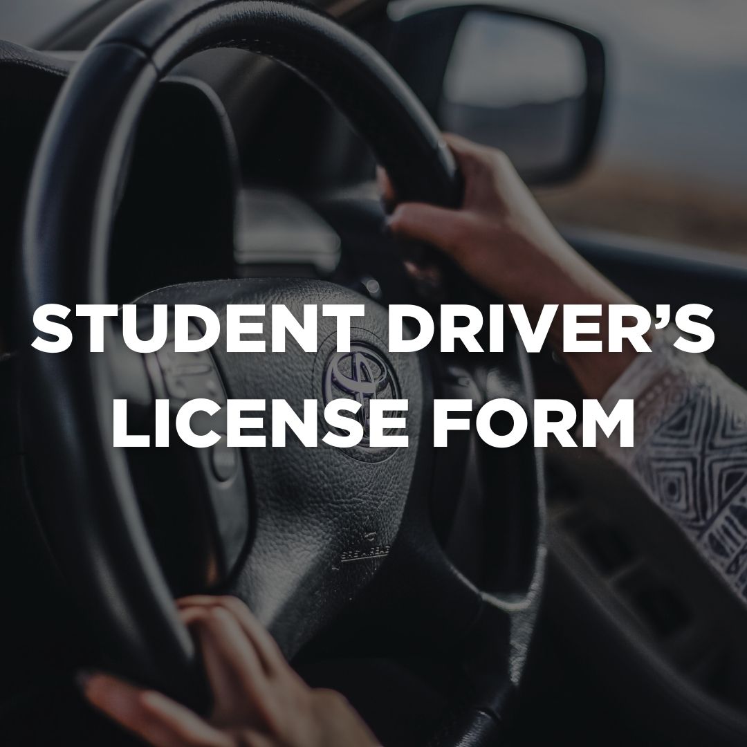 student driver's license form