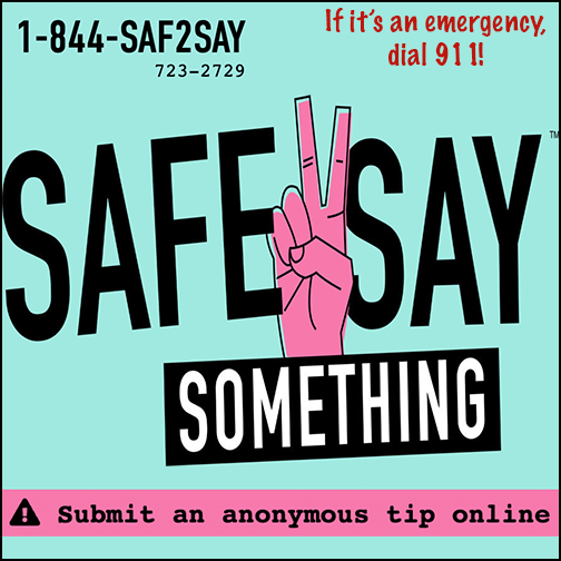Safe to Say - call 1-844-723-2729