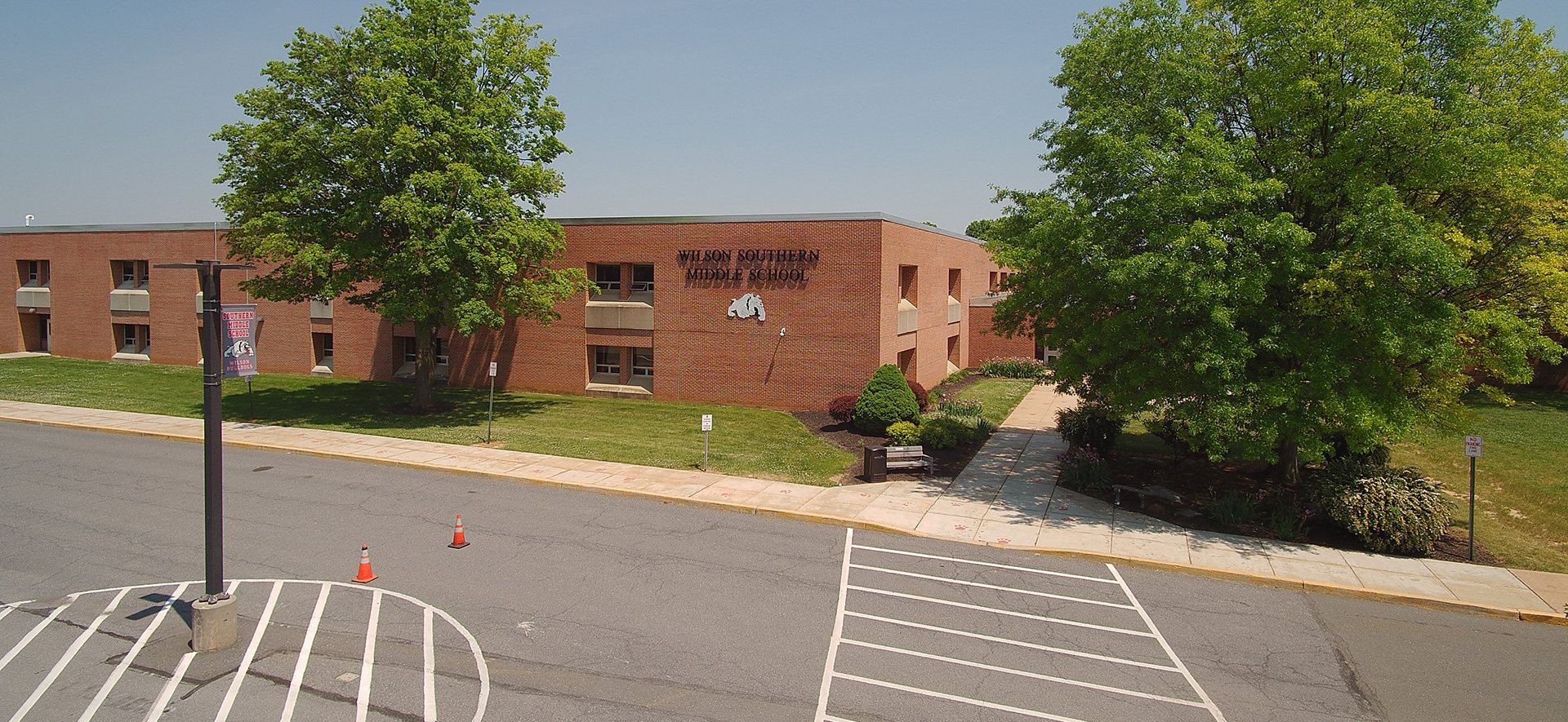 Southern middle school ariel view of building