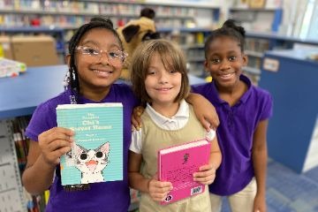 students with books