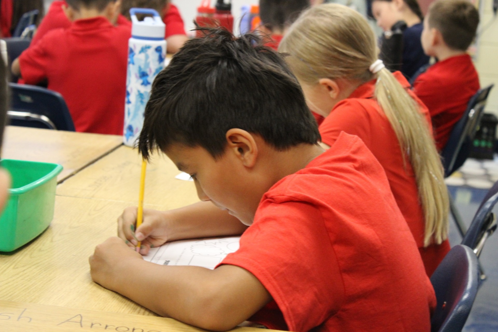 students working at their desks