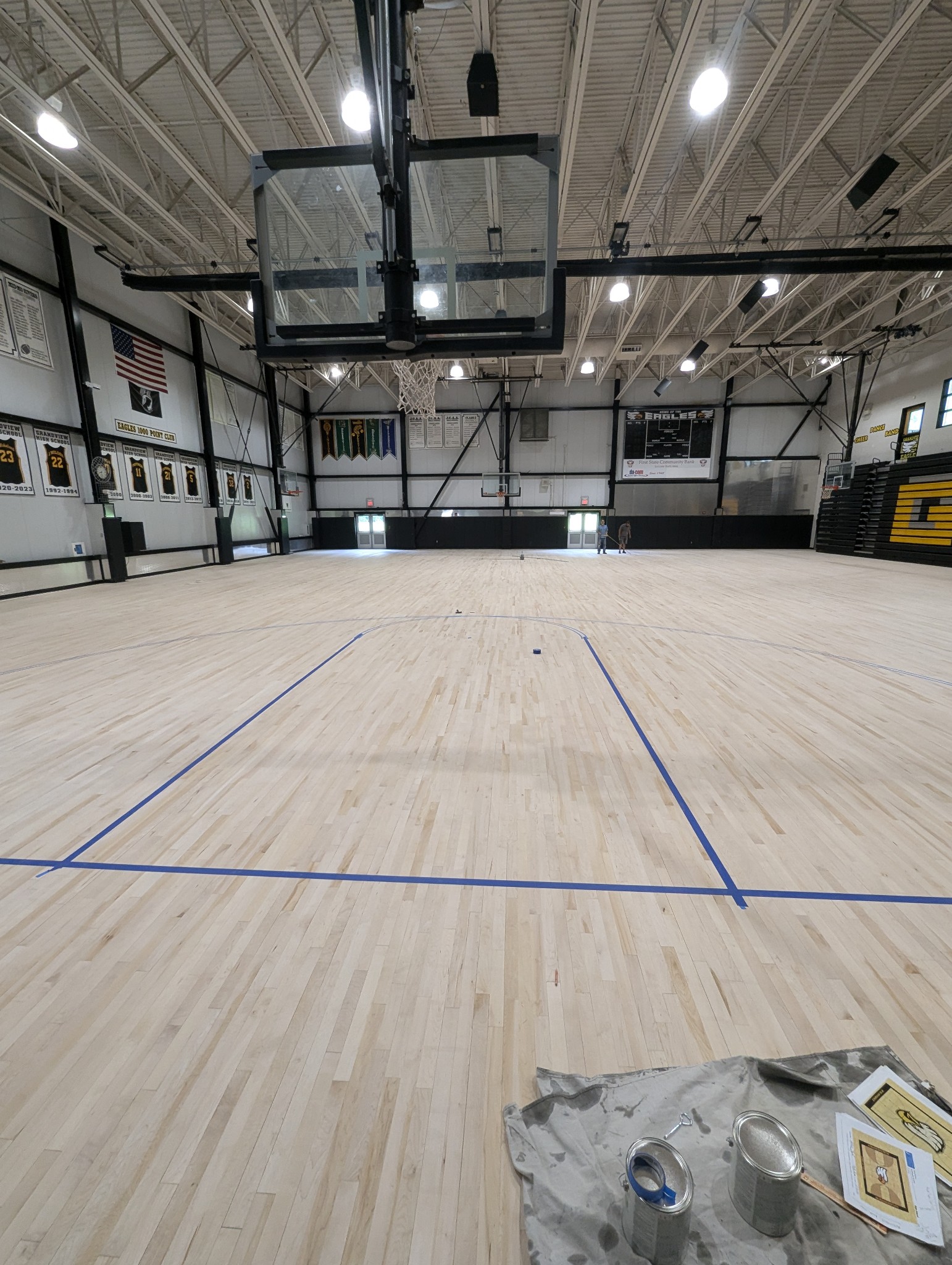 High School Gym Floor Resurfacing