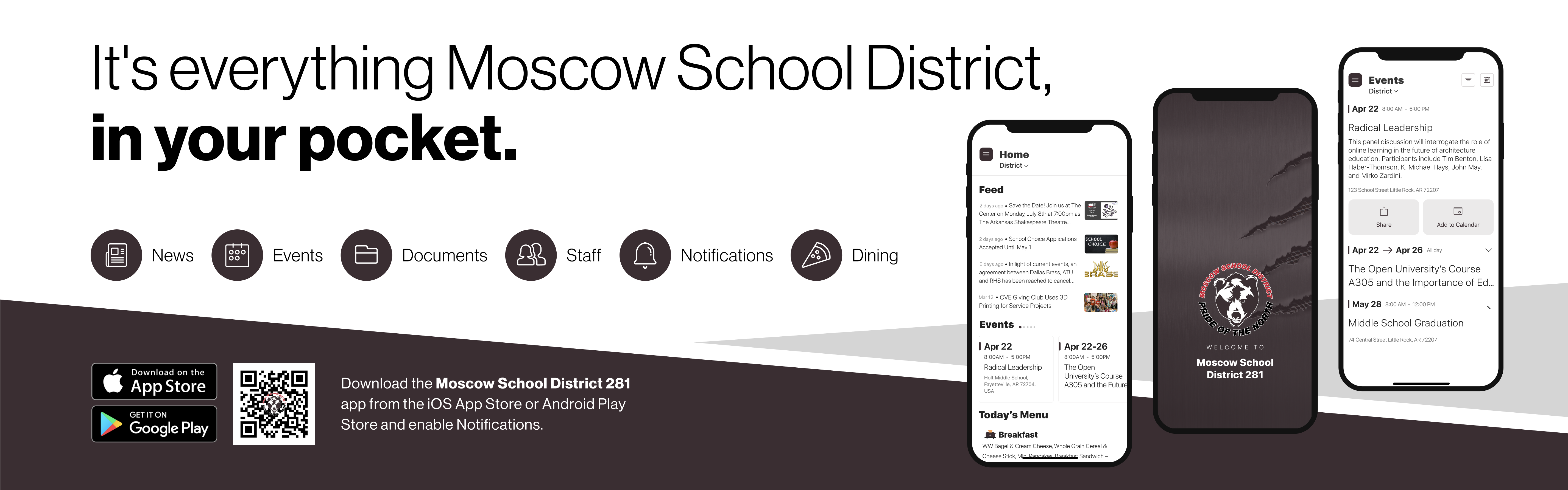 Image promoting new school district app