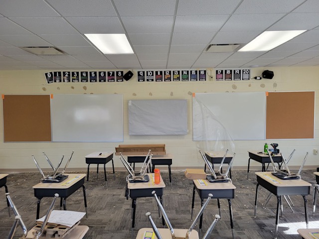 new whiteboards and tackboards