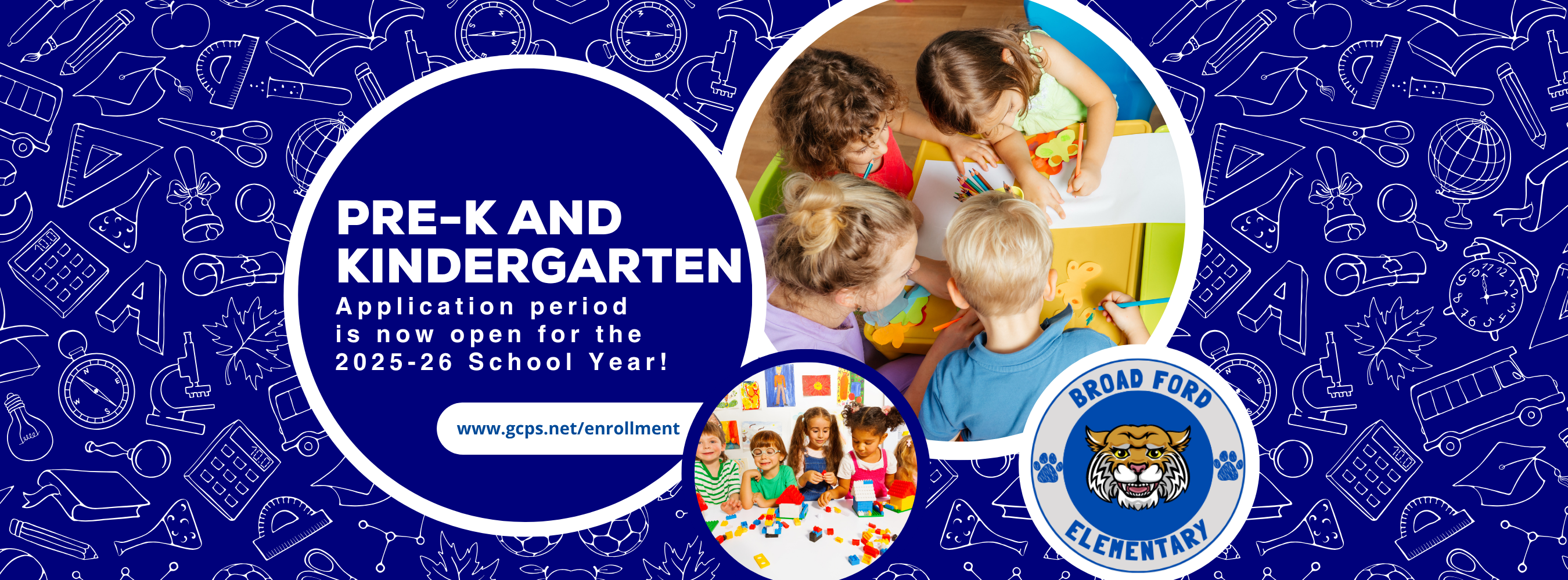 Graphic highlighting the Pre-K and Kindergarten application period as detailed in the text.