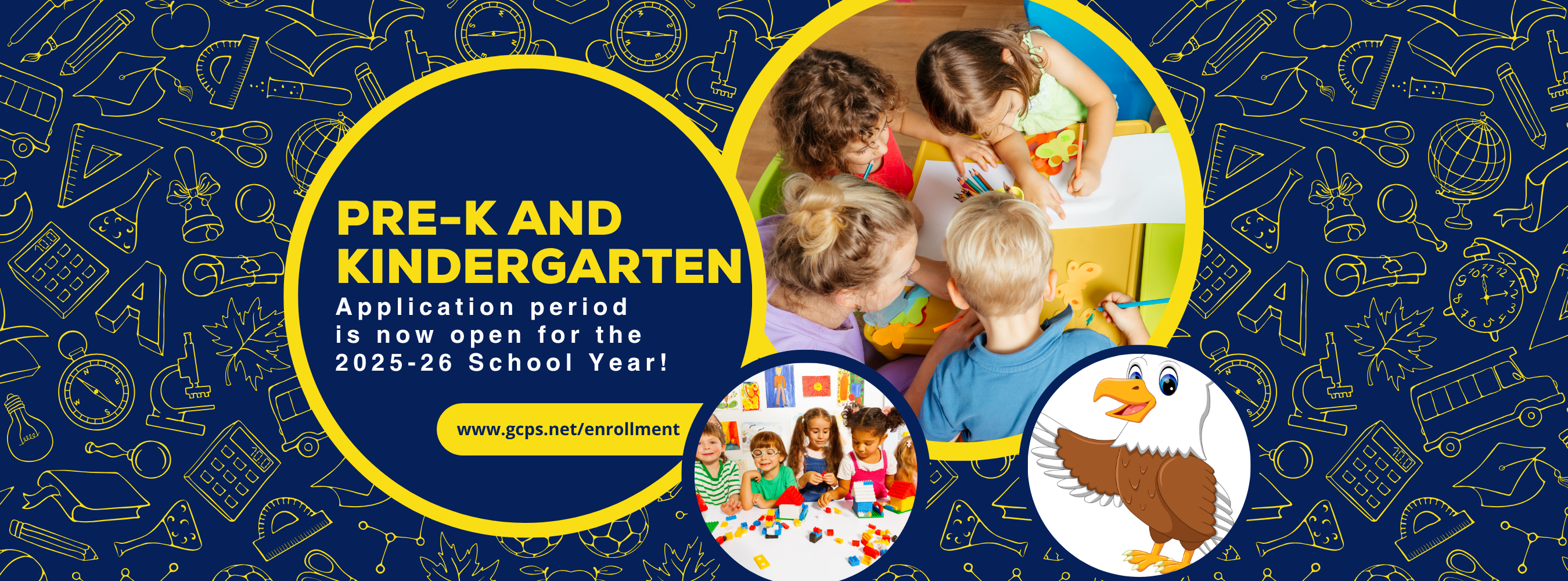 Graphic highlighting the Pre-K and Kindergarten application period as detailed in the text.
