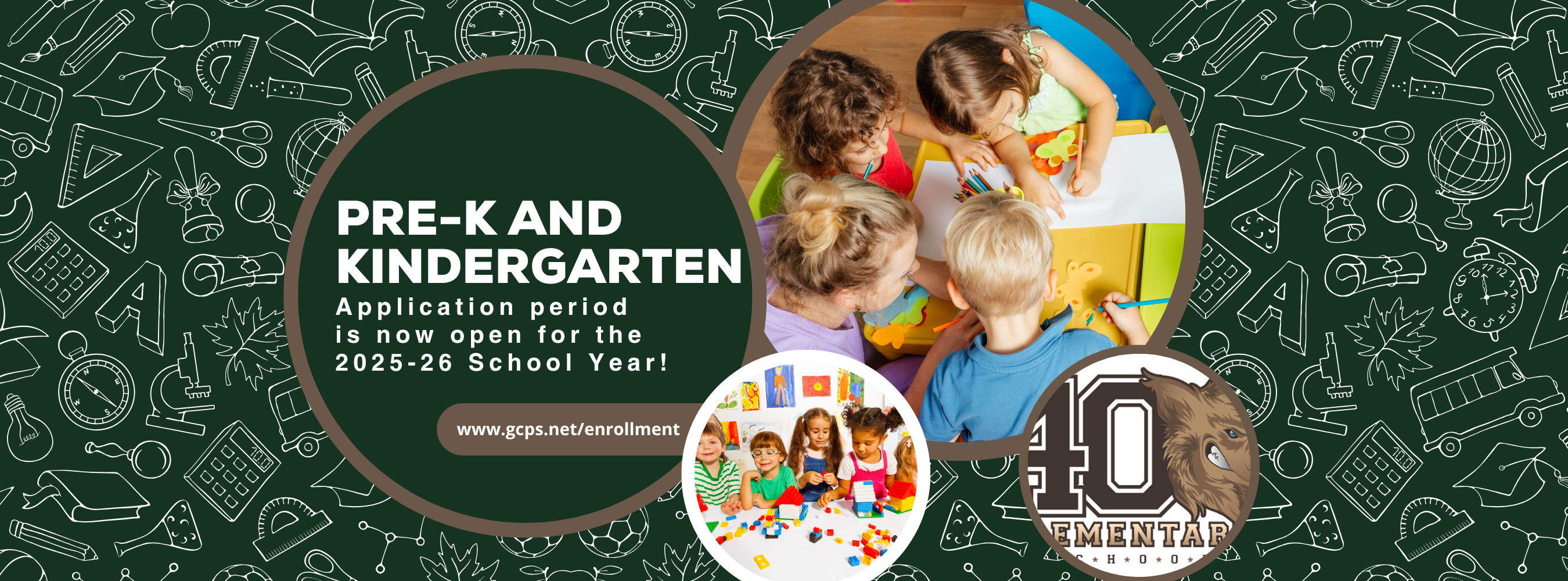 Graphic highlighting the Pre-K and Kindergarten application period as detailed in the text.