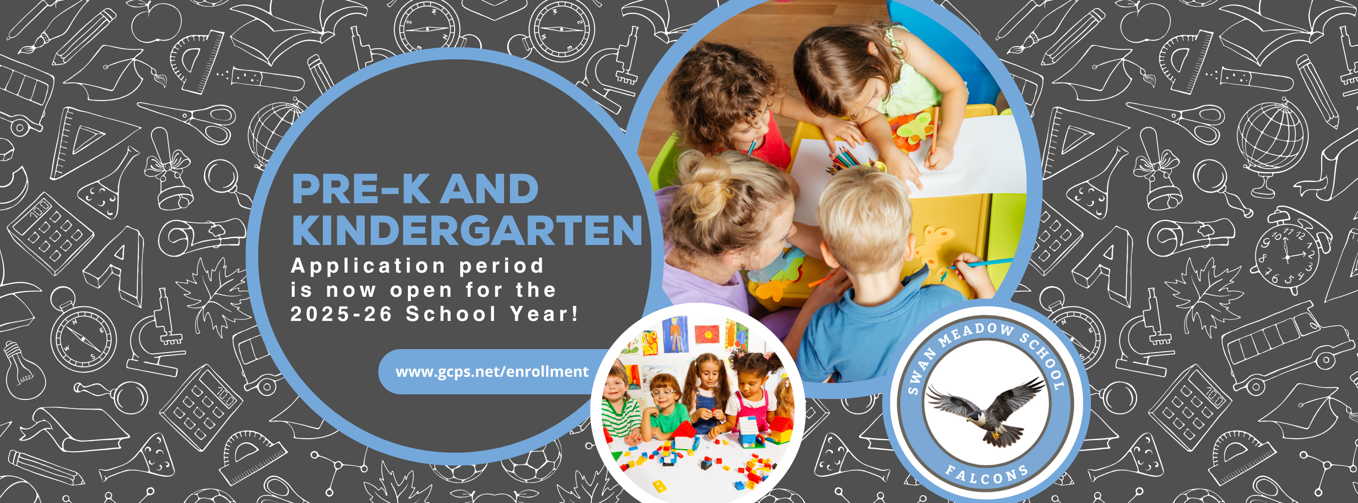Graphic highlighting the Pre-K and Kindergarten application period as detailed in the text.