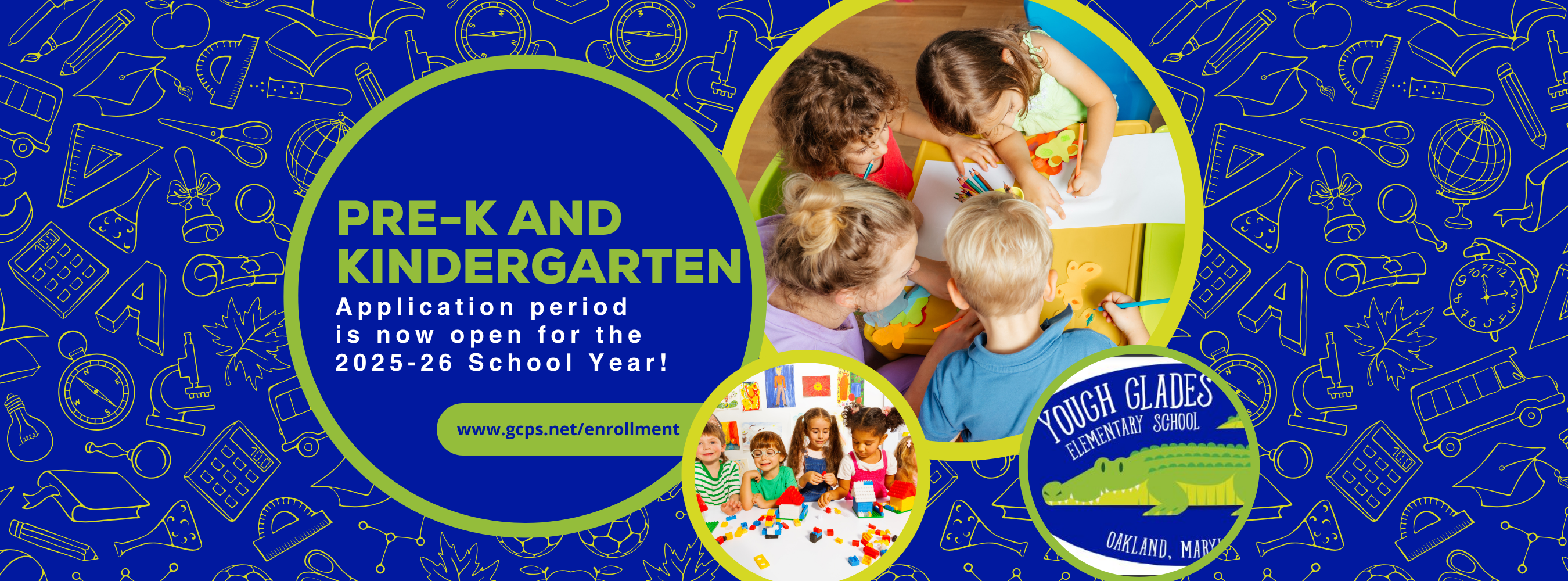 Graphic highlighting the Pre-K and Kindergarten application period as detailed in the text.