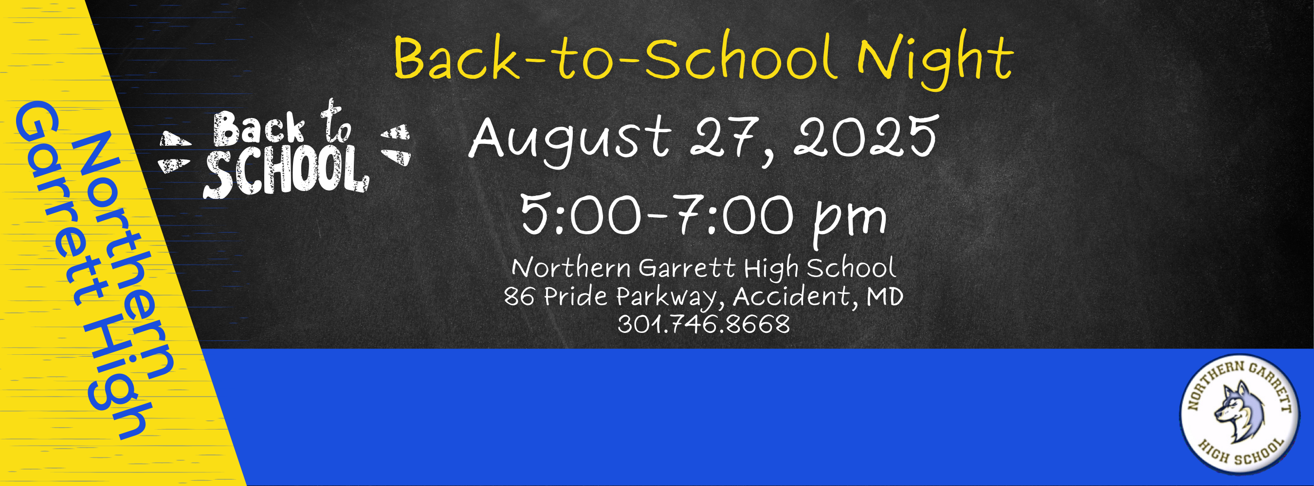 Graphic highlighting Back-to-School night for the 2025-26 school year.