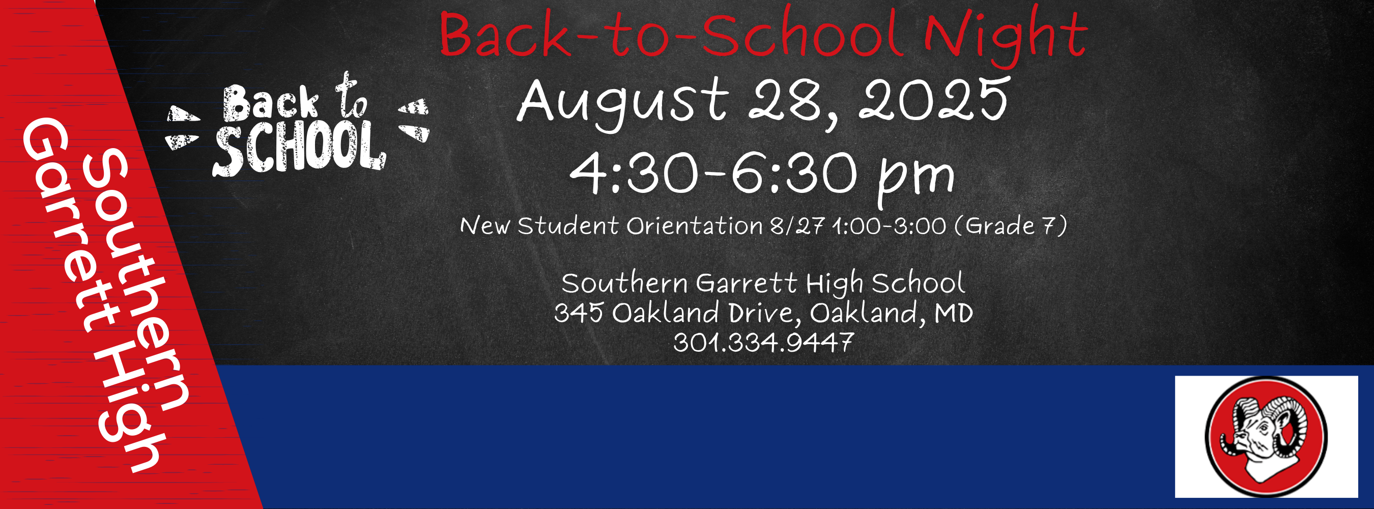 Graphic highlighting Back-to-School night for the 2025-26 school year.