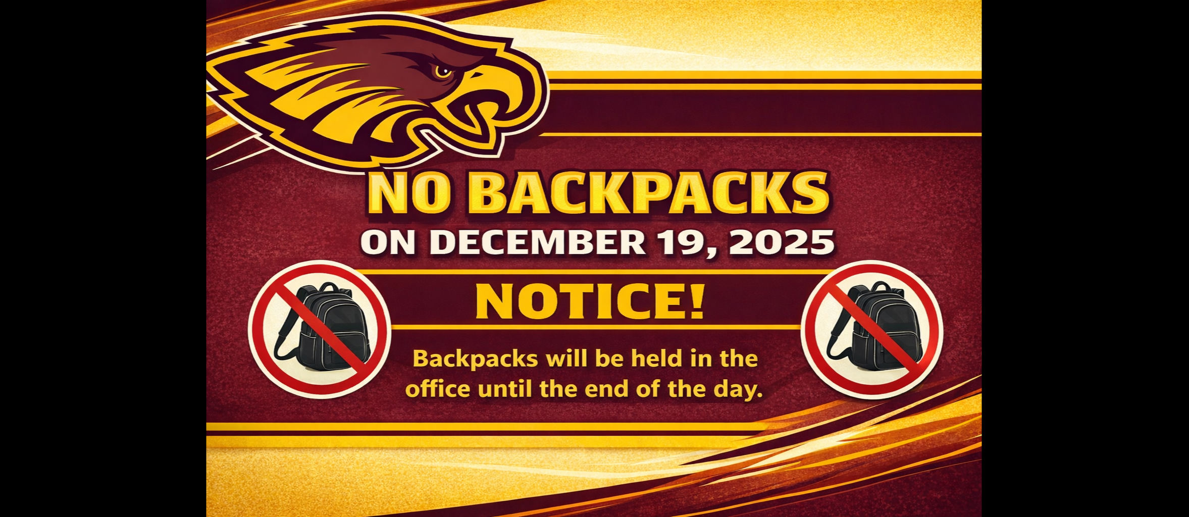 No Backpacks