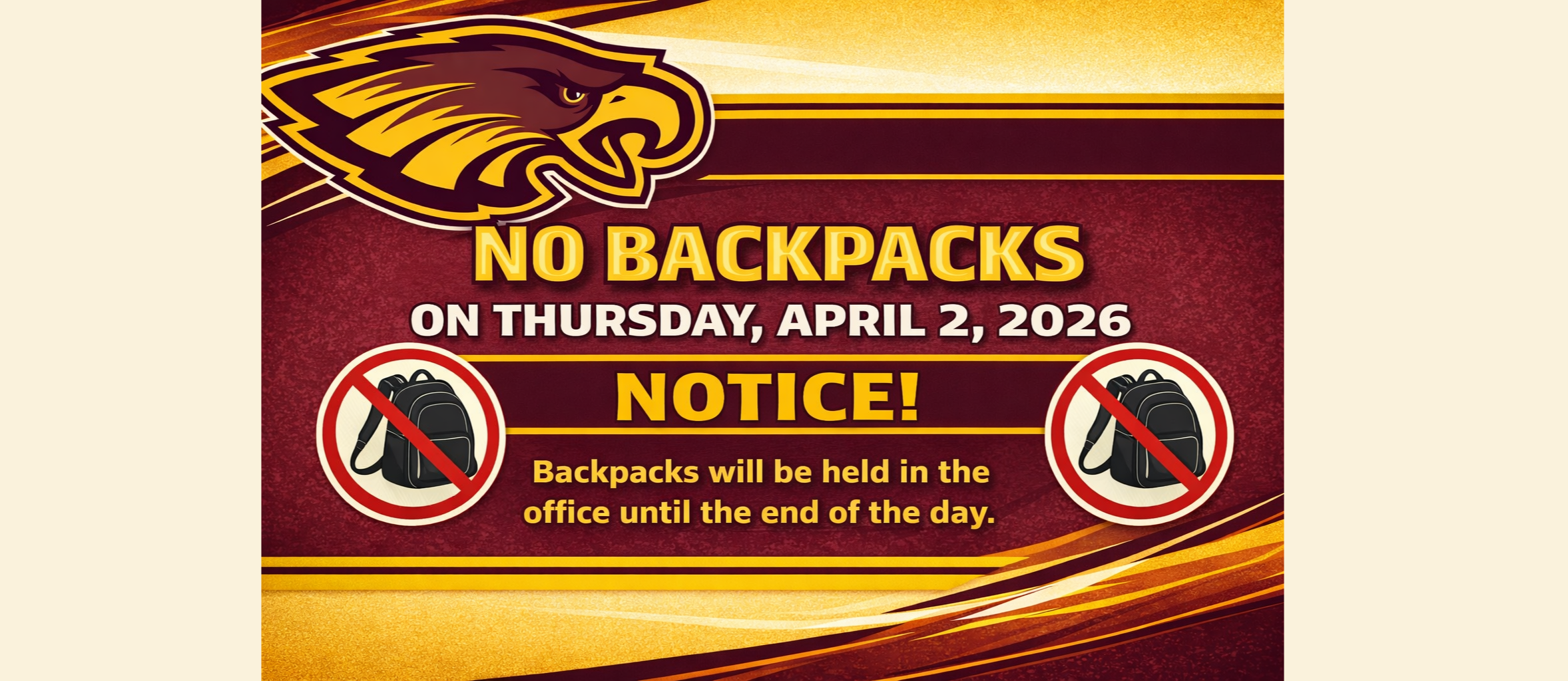No Backpacks