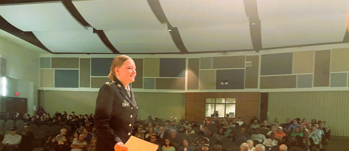 Student at JROTC Awards