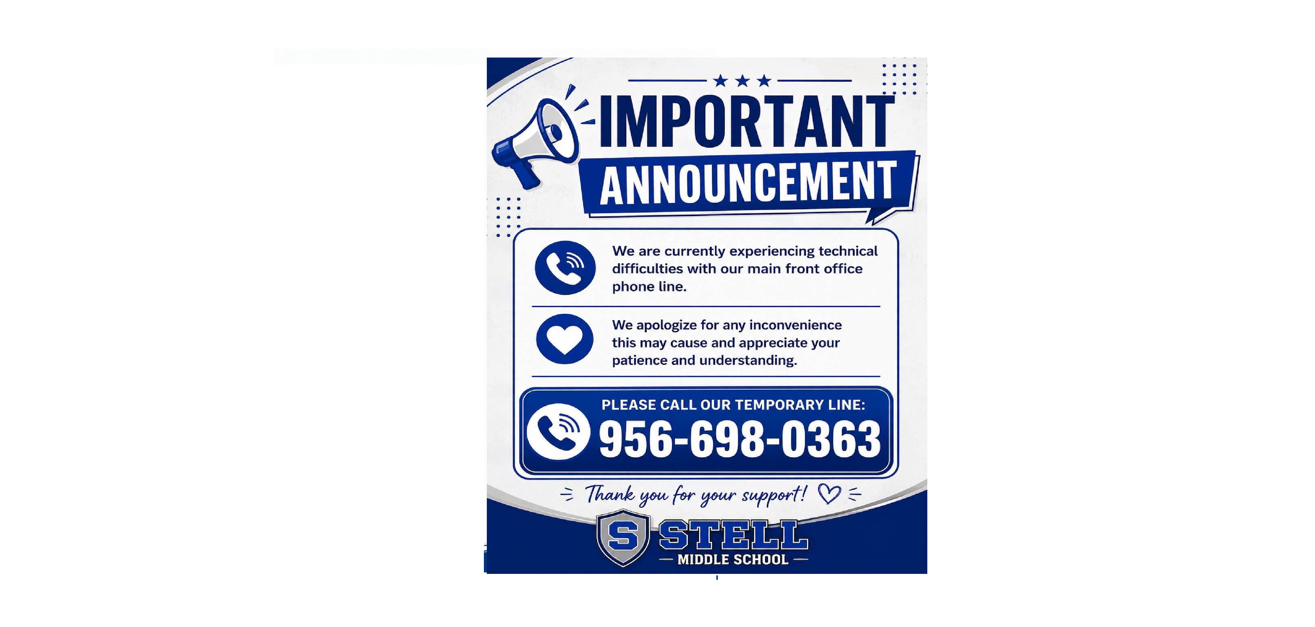 Important Announcement