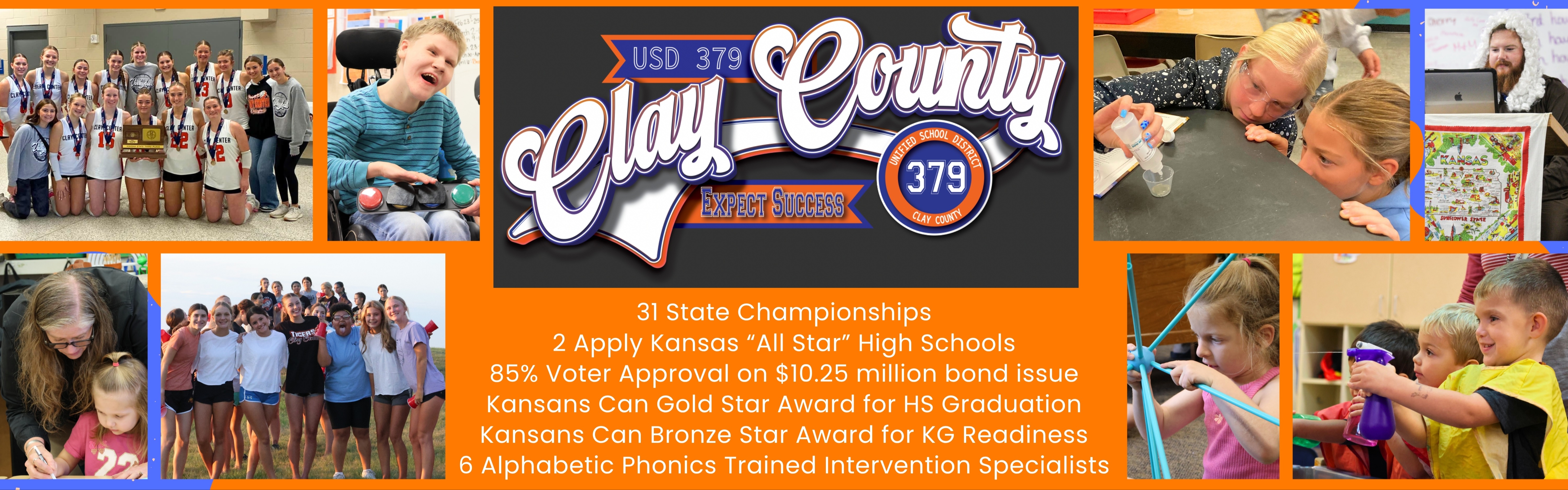 This is a website banner showcasing different areas of USD 379