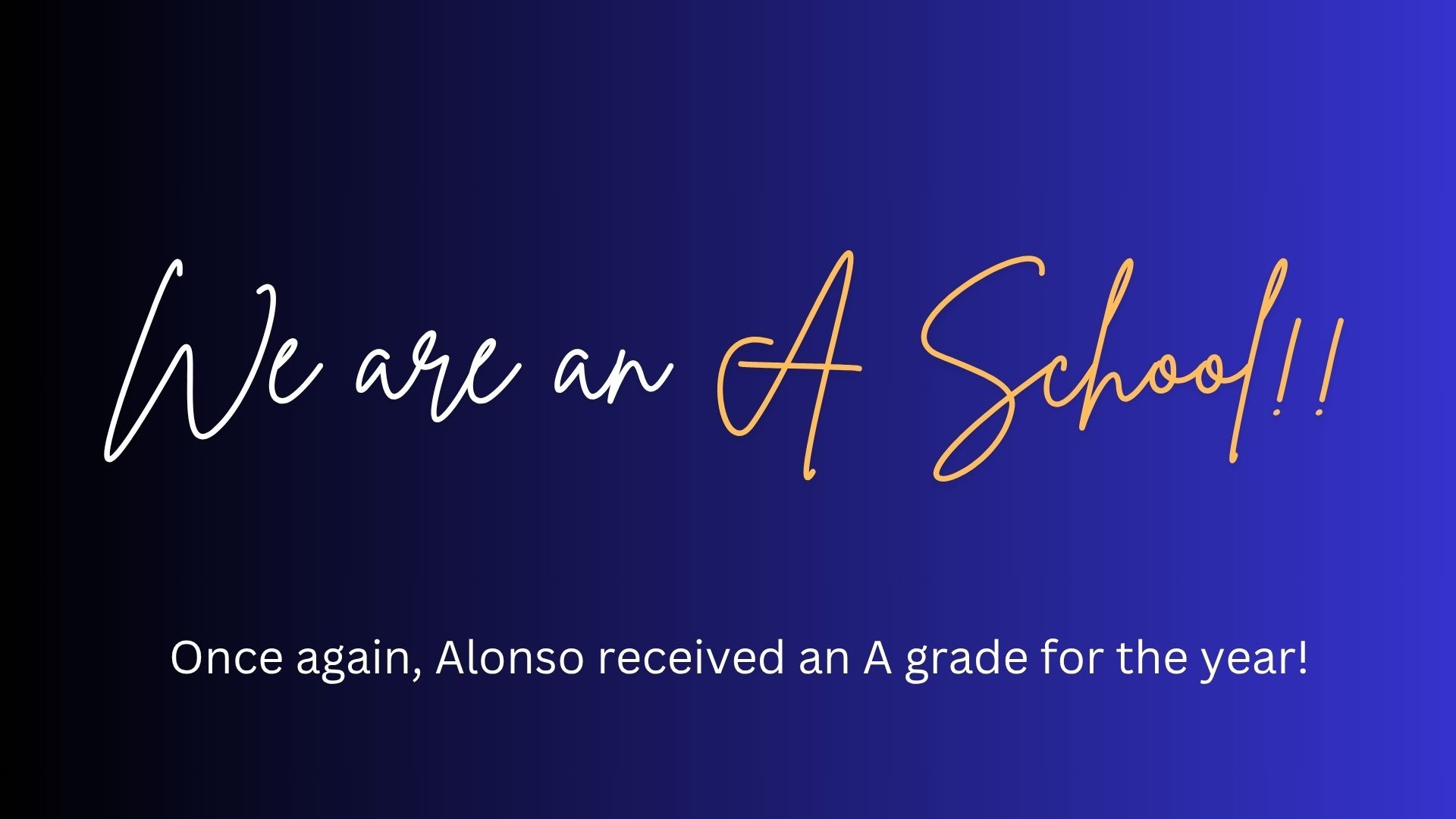 Alonso is an A School 
