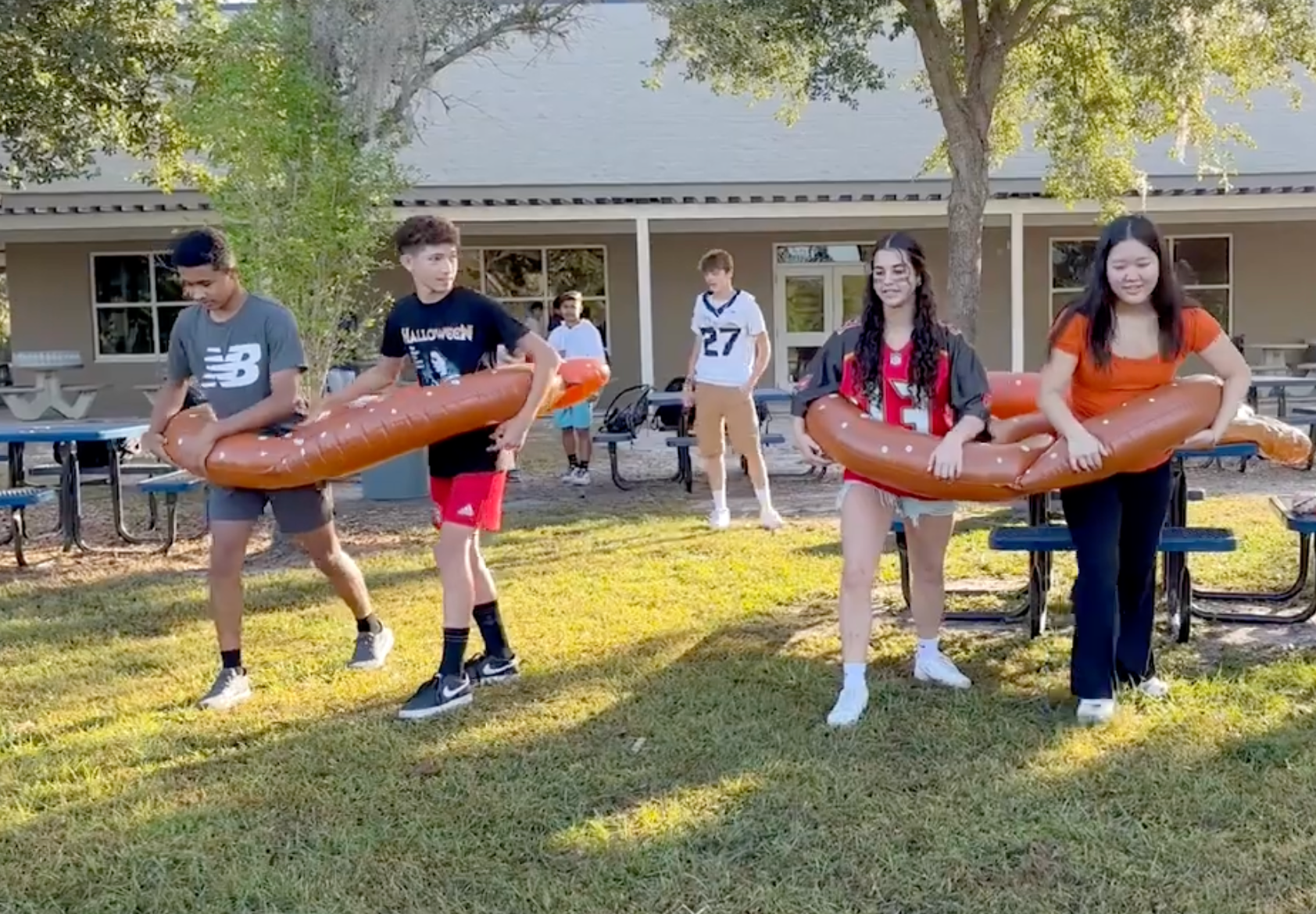Students participating in October Fest