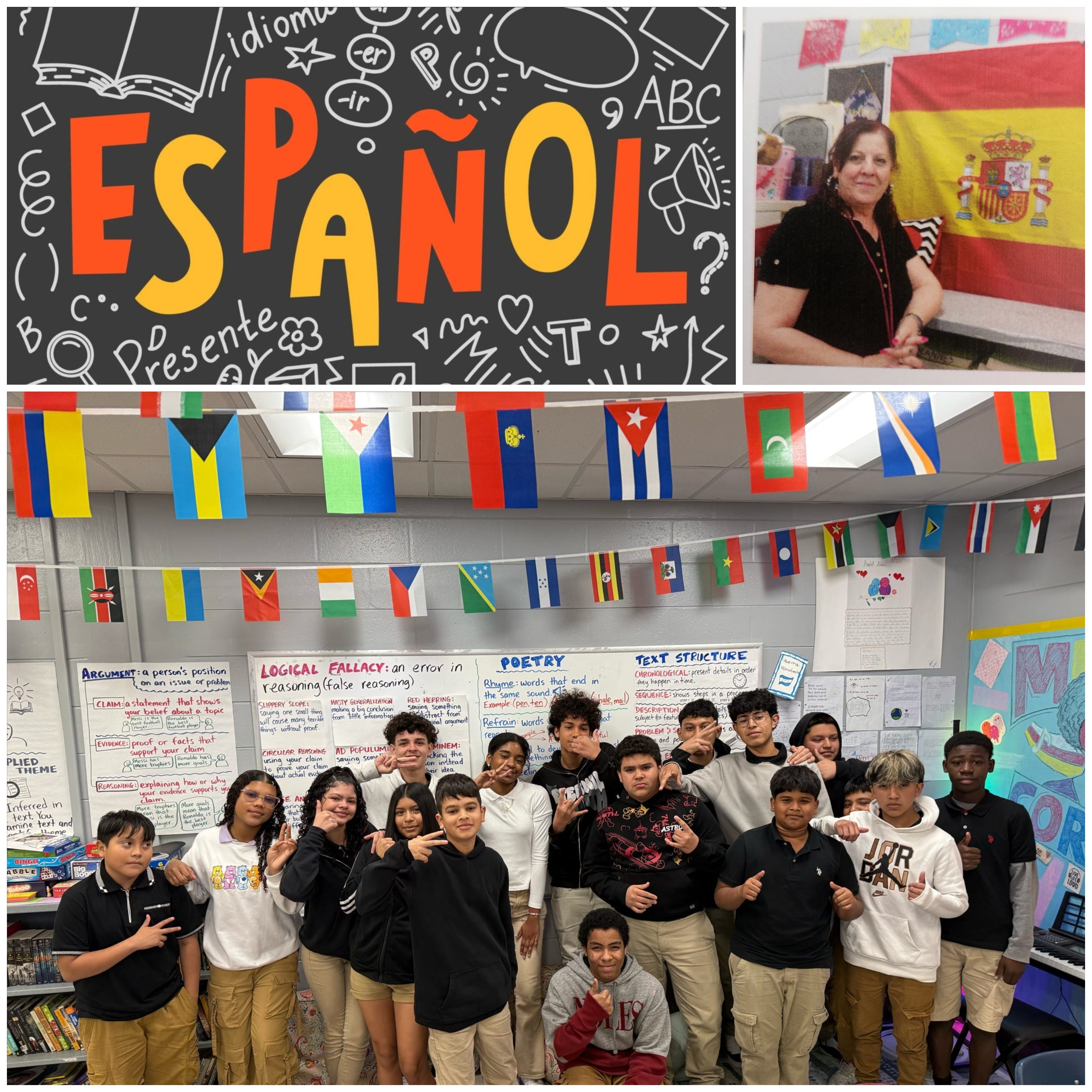 Students in a Spanish class.