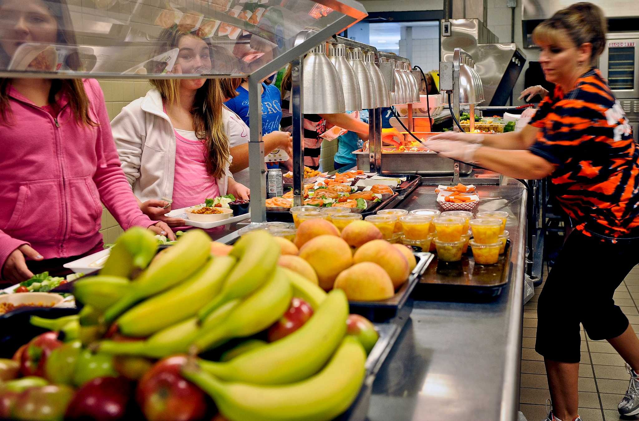 School lunch line